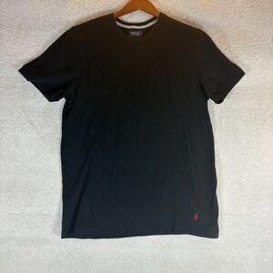 Polo Ralph Lauren Shirt Mens Small Black‎ Short Sleeve Crewneck Tee Red Pony